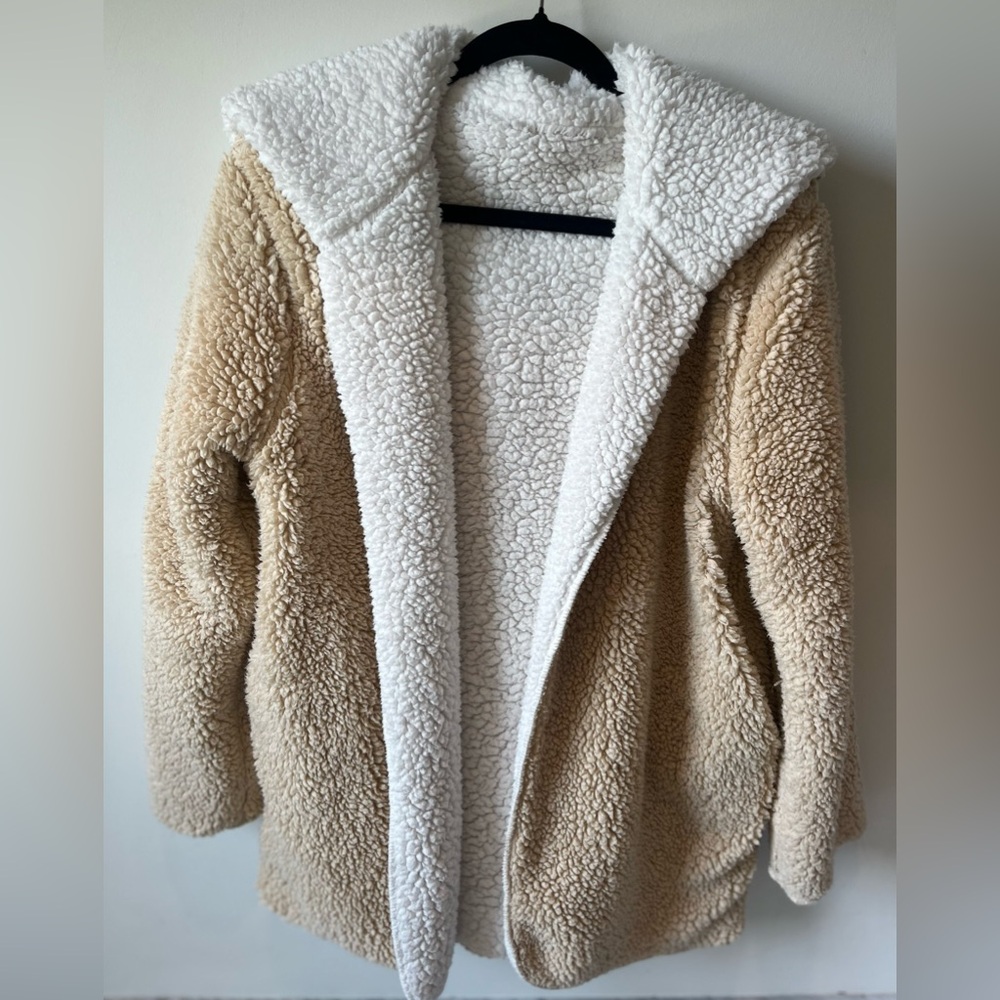 Tan and White Teddy Jacket